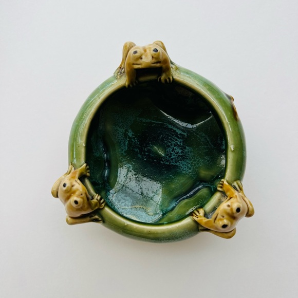 Vintage MCM Planter Frog Motif Bowl - Picture 6 of 7